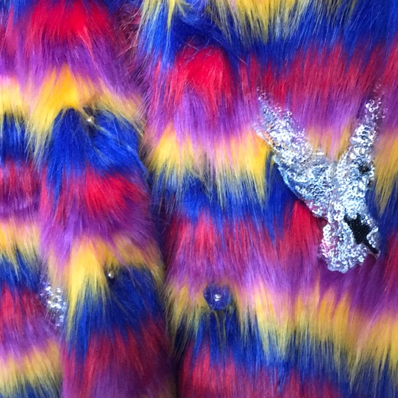 Nasty Gal Rare Bird Faux Fur Coat - Picture 8 of 8